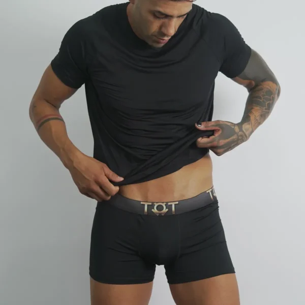 PACK REMERA MICRO Y BOXER NEGRO